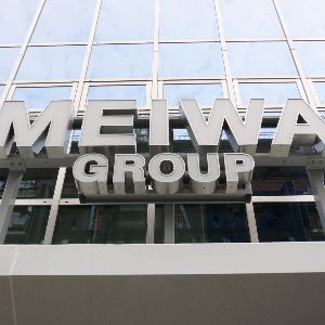 明和不動産熊本本社ステンレス電照サイン
